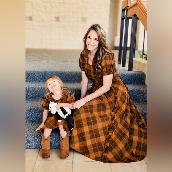 Matching SET Ivy City Co Mommy & Me Kimball Plaid Dresses - Picture 2 of 8